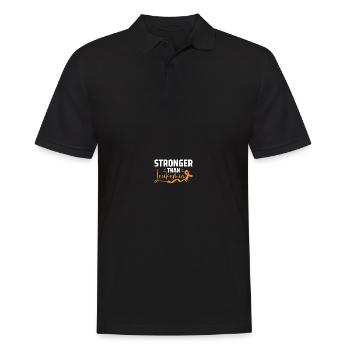 Wearing Orange - Leukemia Awareness - Men's Polo Shirt - black - Front - Kai (181cm)