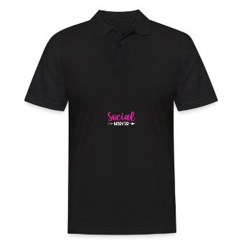 Travailleur social scolaire - Polo Homme - noir - Devant - Kai (181cm)