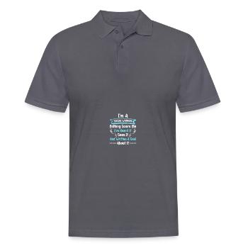 Schulsozialarbeiterin - Männer Poloshirt - Anthrazit - Vorne - Nico (186cm)