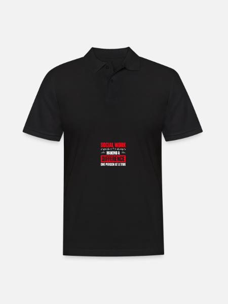 School Social Worker - Men's Polo Shirt - black