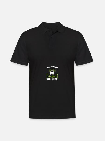 Flipper Spieler Flipper - Männer Poloshirt - Schwarz