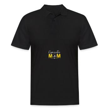 Stolze Gymnastik-Mutter - Männer Poloshirt - Schwarz - Vorne - Kai (181cm)