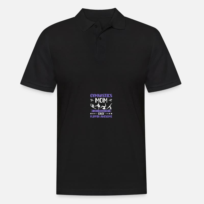 Stolze Gymnastik-Mutter - Männer Poloshirt - Schwarz