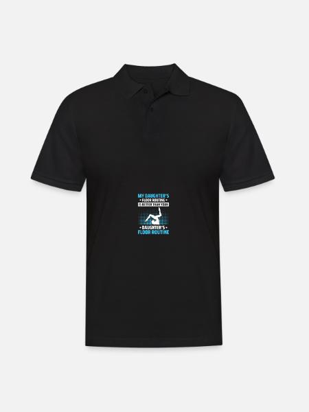 Stolze Gymnastik-Mutter - Männer Poloshirt - Schwarz