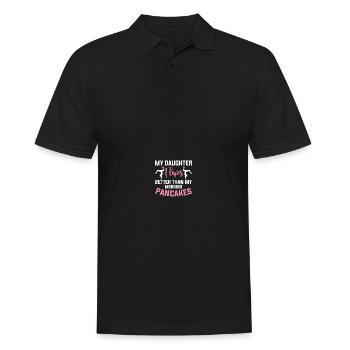 Stolze Gymnastik-Mutter - Männer Poloshirt - Schwarz - Vorne - Kai (181cm)