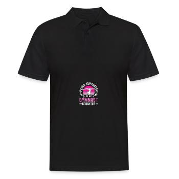 Stolze Gymnastik-Mutter - Männer Poloshirt - Schwarz - Vorne - Kai (181cm)