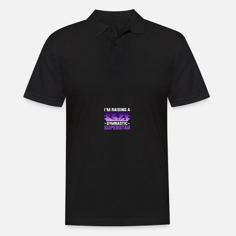 Stolze Gymnastik-Mutter - Männer Poloshirt - Schwarz
