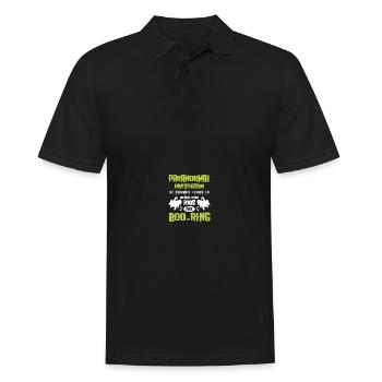 Paranormaler Ermittler Geisterjäger - Männer Poloshirt - Schwarz - Vorne - Kai (181cm)