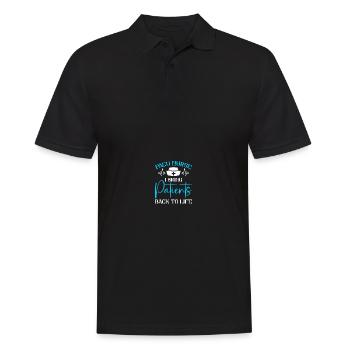 PACU Krankenschwester Aufwachraum Krankenschwester - Männer Poloshirt - Schwarz - Vorne - Kai (181cm)