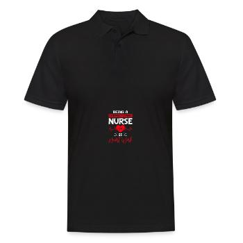 Nurse in Penitentiary Nurse - Men's Polo Shirt - black - Front - Kai (181cm)