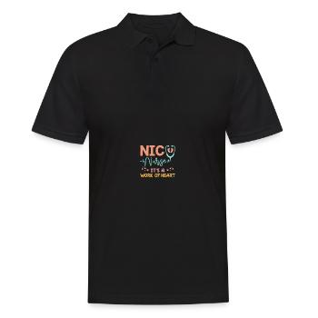 NICU sister - Men's Polo Shirt - black - Front - Kai (181cm)