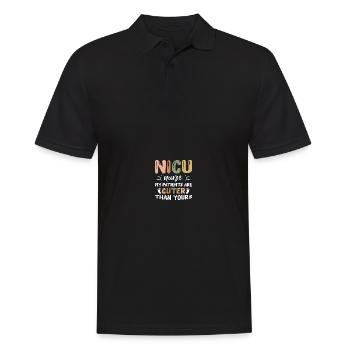 NICU sister - Men's Polo Shirt - black - Front - Kai (181cm)