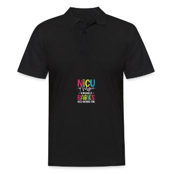 NICU sister - Men's Polo Shirt - black - Front - Kai (181cm)