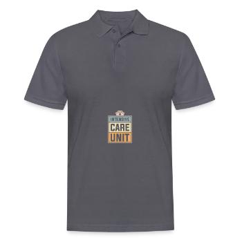 Nurse Intensive Care ICU - Men's Polo Shirt - charcoal grey - Front - Nico (186cm)