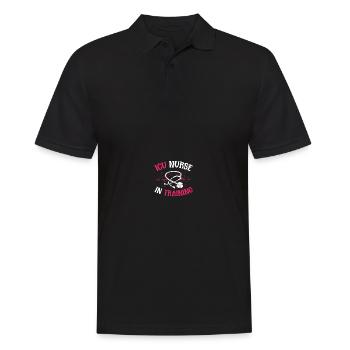 Nurse Intensive Care ICU - Men's Polo Shirt - black - Front - Kai (181cm)