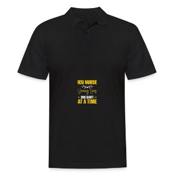 Nurse Intensive Care ICU - Men's Polo Shirt - black - Front - Kai (181cm)
