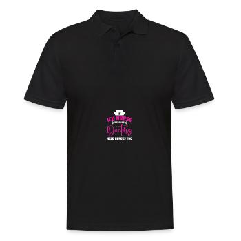 Nurse Intensive Care ICU - Men's Polo Shirt - black - Front - Kai (181cm)