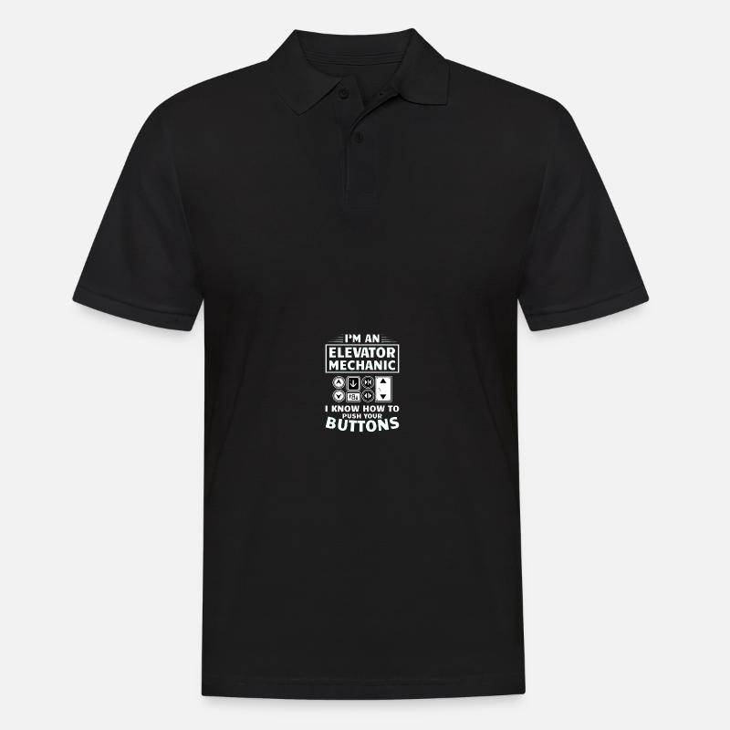 Technicien d’ascenseur Mécanicien d’ascenseur - Polo Homme - noir