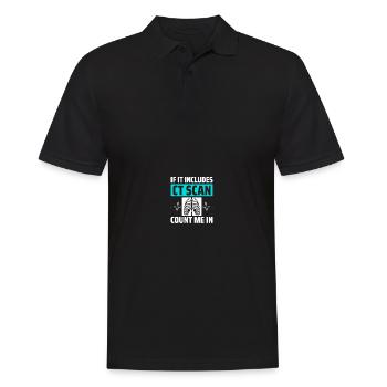 Röntgen CT-Techniker - Männer Poloshirt - Schwarz - Vorne - Kai (181cm)