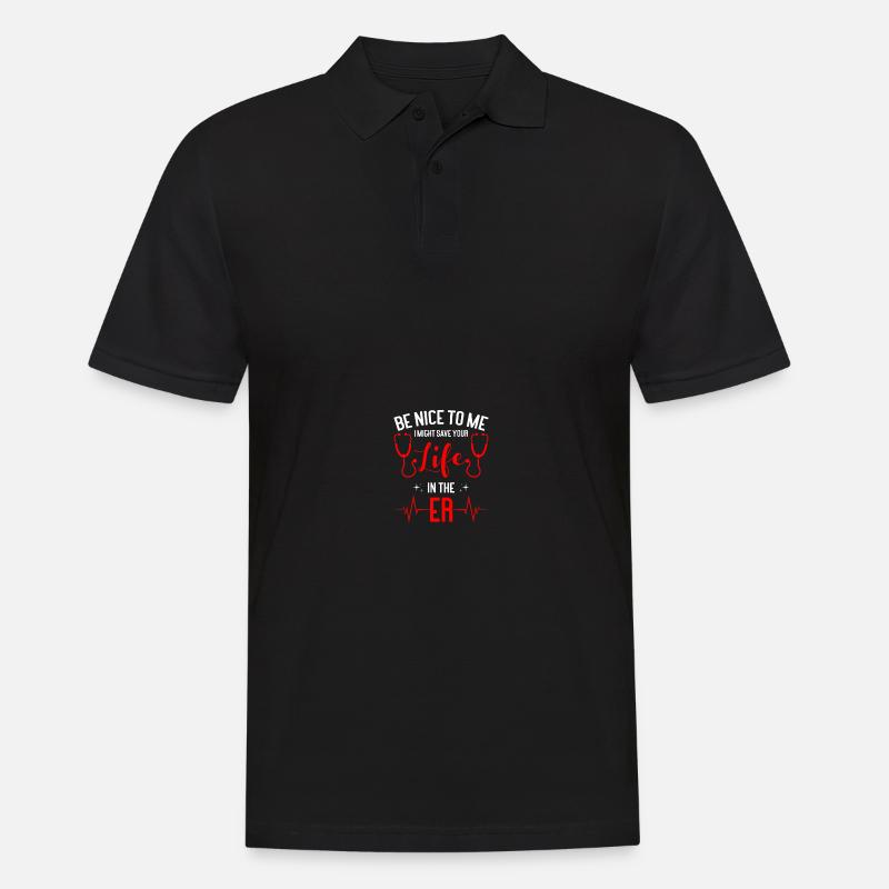 ER Krankenschwester Notfall Krankenschwester - Männer Poloshirt - Schwarz