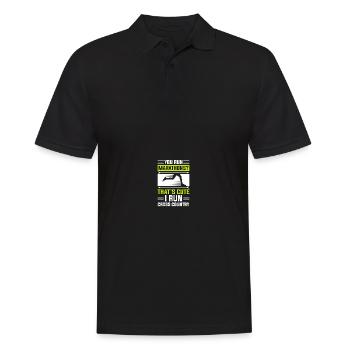Cross-country skiing Runners Cross-country skiing - Men's Polo Shirt - black - Front - Kai (181cm)