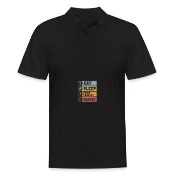 Cross-country skiing Runners Cross-country skiing - Men's Polo Shirt - black - Front - Kai (181cm)