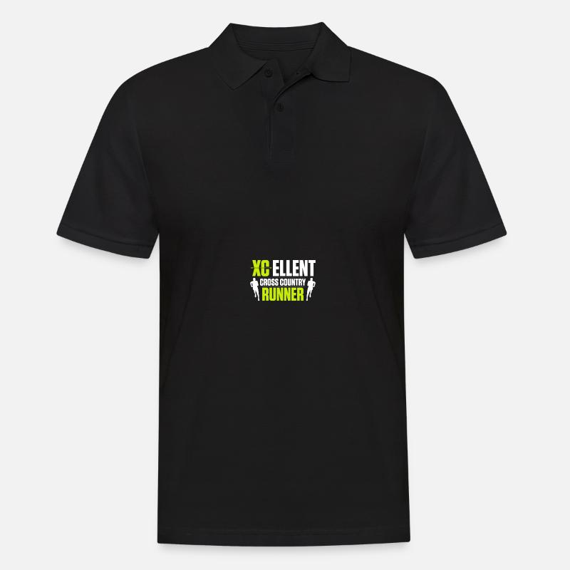 Langlauf Läufer Langlauf - Männer Poloshirt - Schwarz