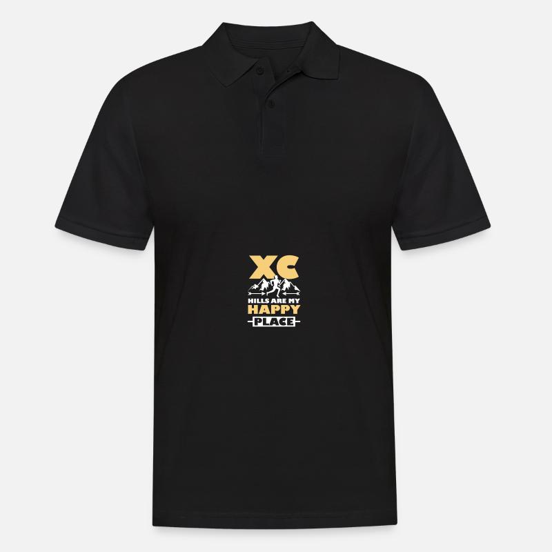 Langlauf Läufer Langlauf - Männer Poloshirt - Schwarz