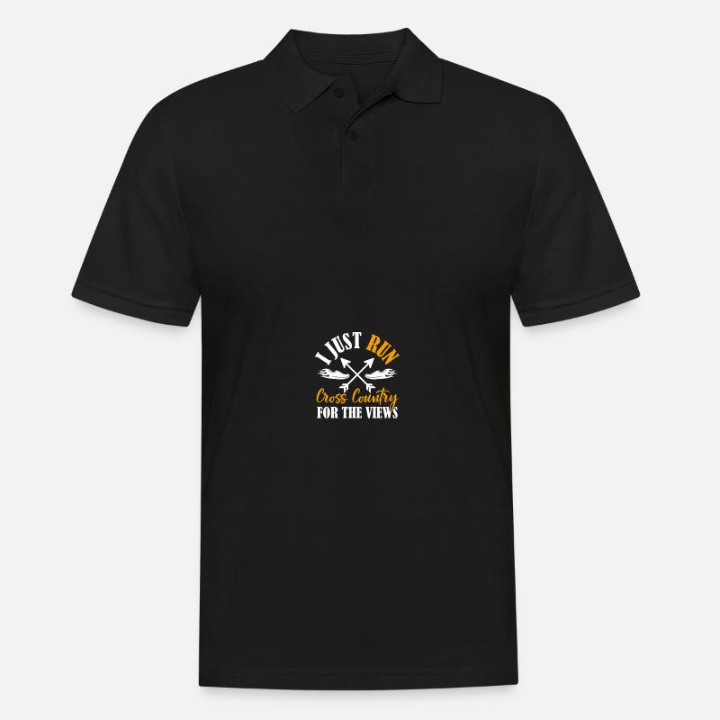 Langlauf Läufer Langlauf - Männer Poloshirt - Schwarz