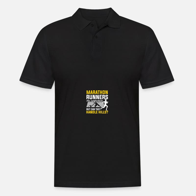 Langlauf Läufer Langlauf - Männer Poloshirt - Schwarz