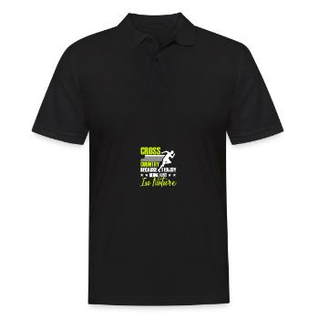 Cross-country skiing Runners Cross-country skiing - Men's Polo Shirt - black - Front - Kai (181cm)