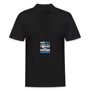 Cross-country skiing Runners Cross-country skiing - Men's Polo Shirt - black - Front - Kai (181cm)