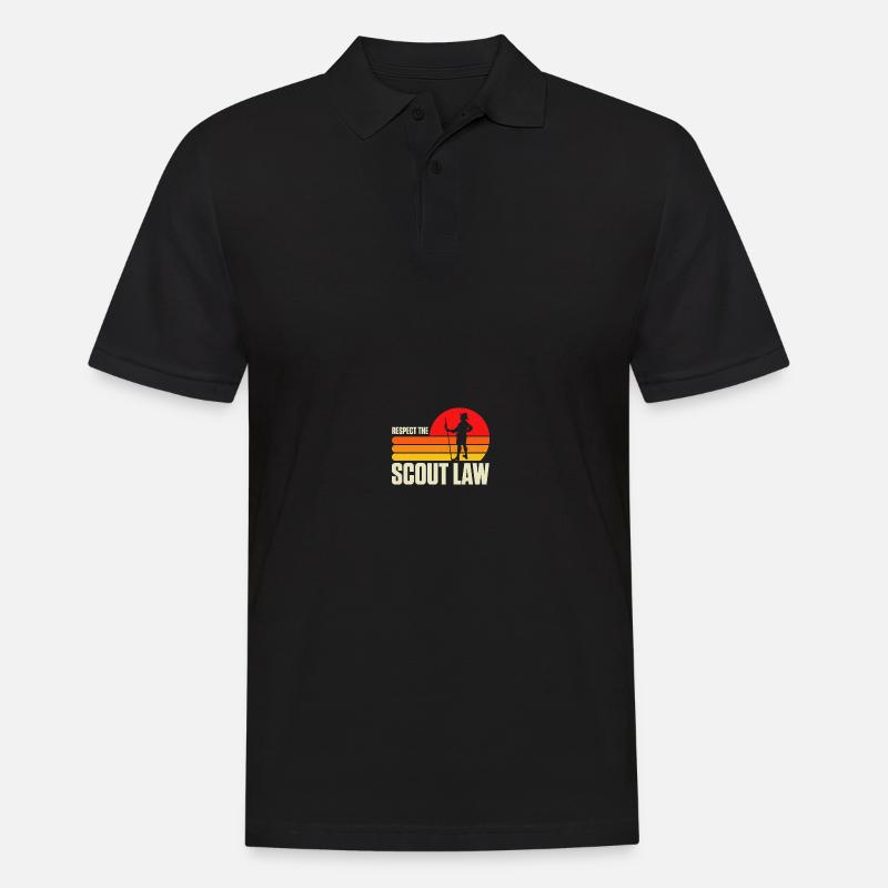 Pfadfinderführer - Männer Poloshirt - Schwarz