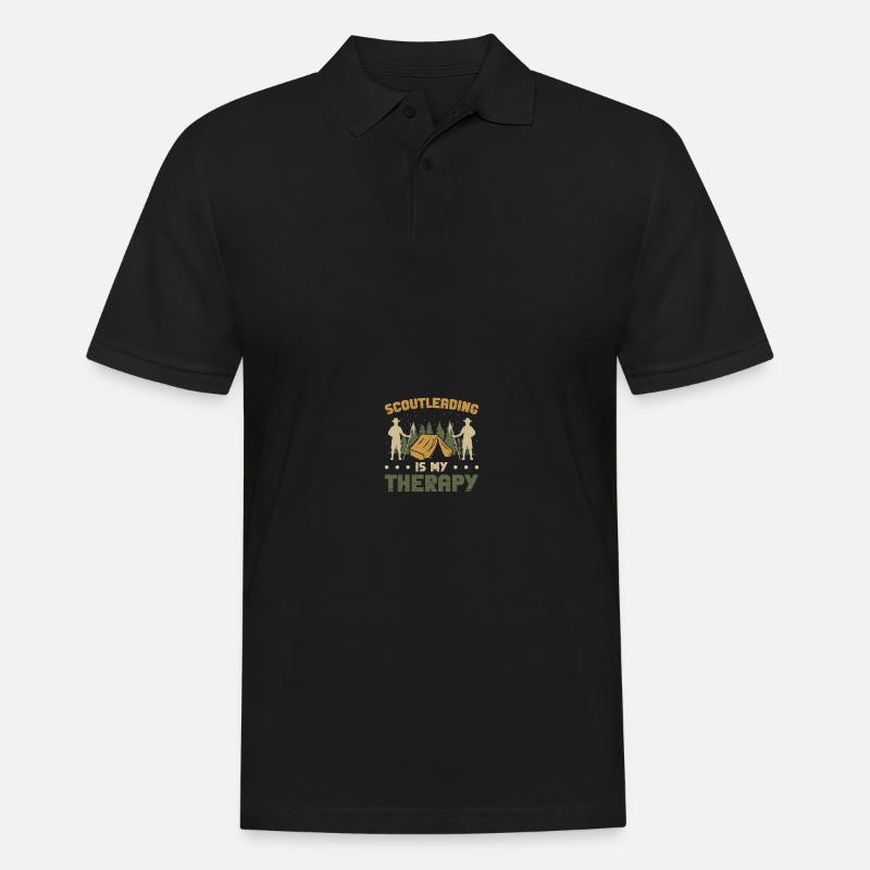 Pfadfinderführer - Männer Poloshirt - Schwarz