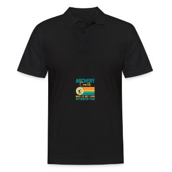 Archery Coach - Men's Polo Shirt - black - Front - Kai (181cm)