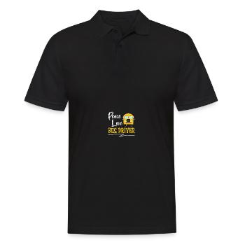 Busfahrer Schulbusfahrer - Männer Poloshirt - Schwarz - Vorne - Kai (181cm)
