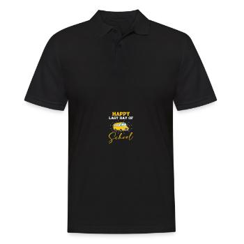 Busfahrer Schulbusfahrer - Männer Poloshirt - Schwarz - Vorne - Kai (181cm)