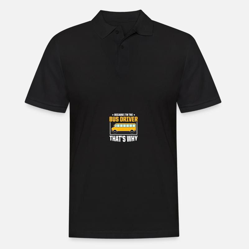 Busfahrer Schulbusfahrer - Männer Poloshirt - Schwarz