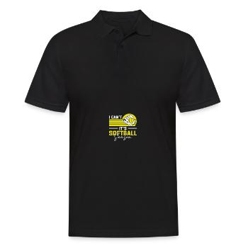 Baseball Softball Mama - Männer Poloshirt - Schwarz - Vorne - Kai (181cm)