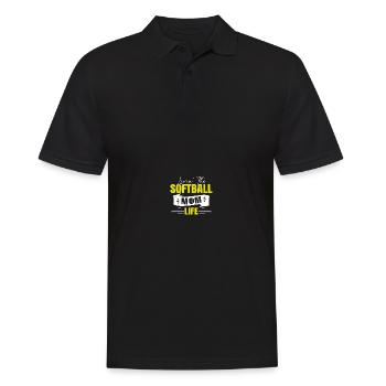 Baseball Softball Mama - Männer Poloshirt - Schwarz - Vorne - Kai (181cm)