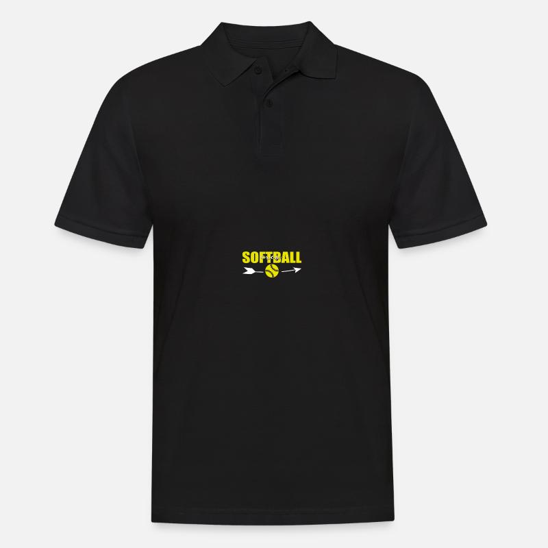 Baseball Softball Mama - Männer Poloshirt - Schwarz