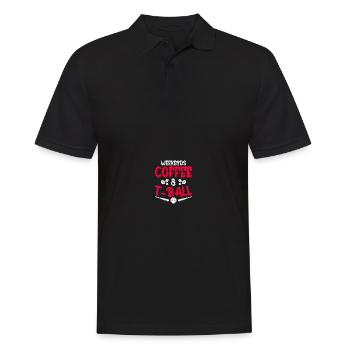 Teeball Tee Ball Tball Mom - Männer Poloshirt - Schwarz - Vorne - Kai (181cm)