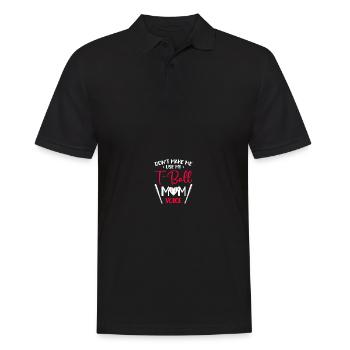 Teeball Tee Ball Tball Mom - Männer Poloshirt - Schwarz - Vorne - Kai (181cm)