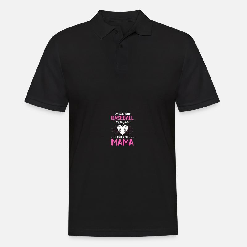 Baseball Mama - Männer Poloshirt - Schwarz