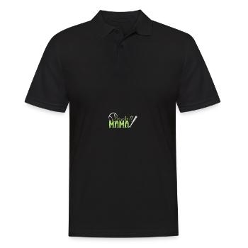 Baseball Mama - Männer Poloshirt - Schwarz - Vorne - Kai (181cm)