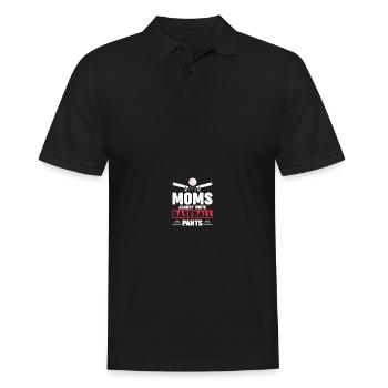 Baseball Mama - Männer Poloshirt - Schwarz - Vorne - Kai (181cm)