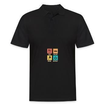 Pickle Ball Pickleball Kitchen - Men's Polo Shirt - black - Front - Kai (181cm)