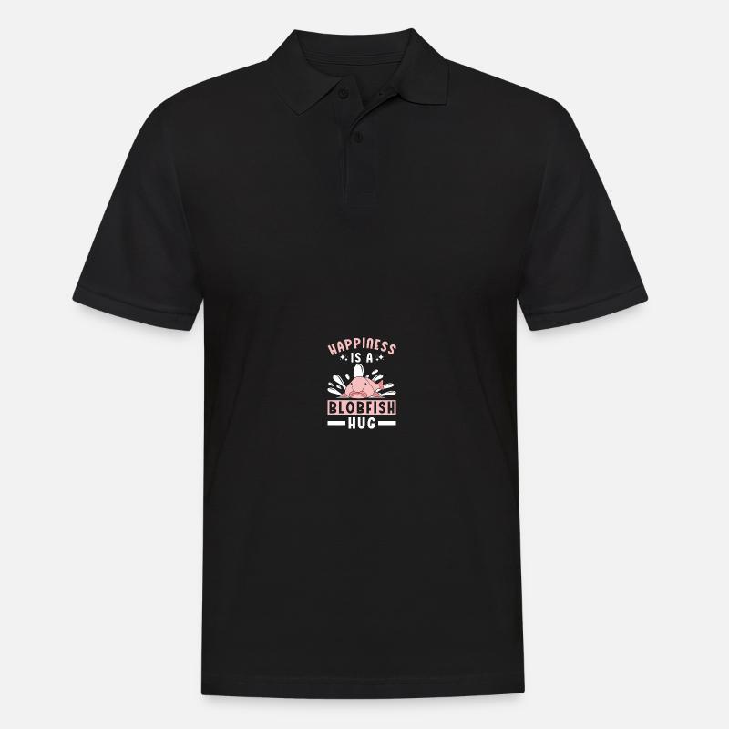 Blob-Fisch Blobfisch - Männer Poloshirt - Schwarz