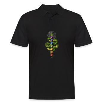 Kundalini-Chakren - Männer Poloshirt - Schwarz - Vorne - Kai (181cm)