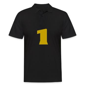 1. 1 year. 1st ANNIVERSARY. 1 YEAR ANNIVERSARY - Men's Polo Shirt - black - Front - Kai (181cm)